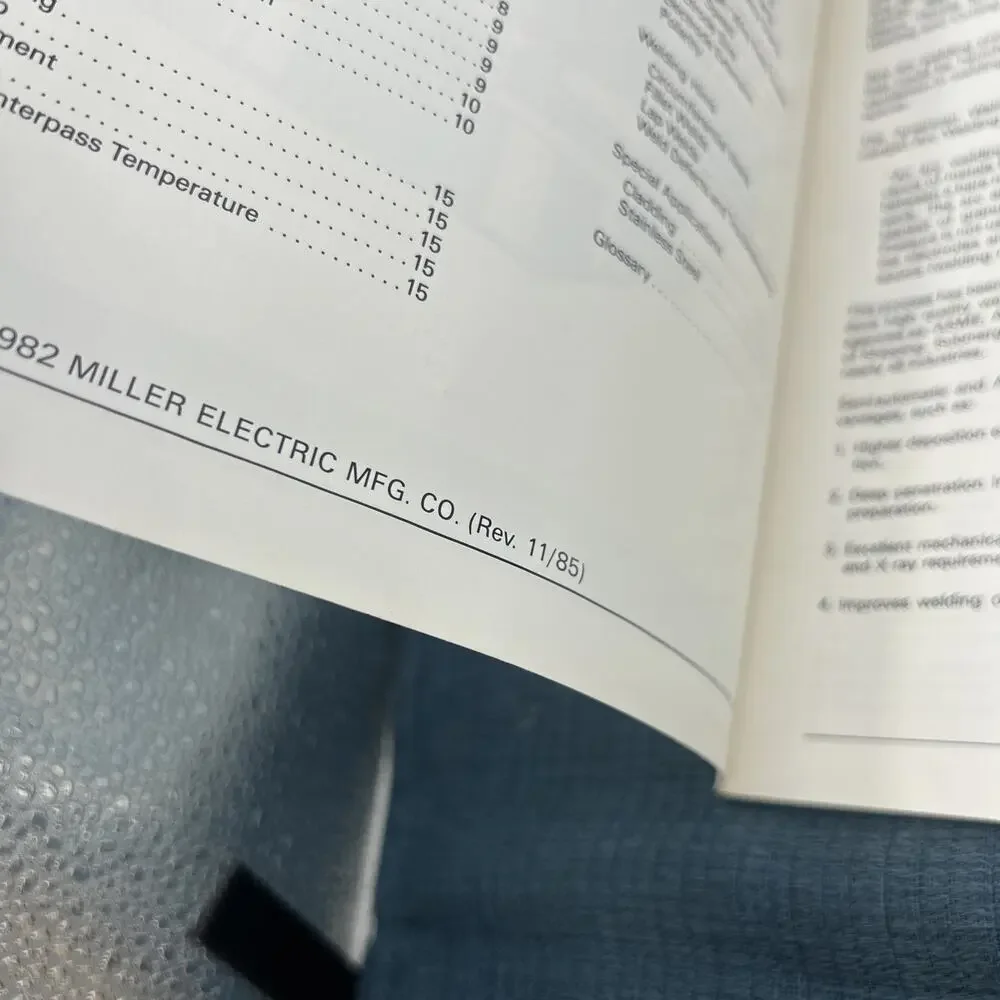 Vintage Miller Submerged Arc Welding Technical Brochure Manual Booklet